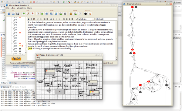 Una schermata che mostra tutte le funzionalità LibroGameCretor (credit: matteoporopat.com)